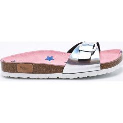 Pepe Jeans - Klapki dziecięce. Szare sandały dziewczęce Pepe Jeans, z jeansu, z okrągłym noskiem, na klamry. W wyprzedaży za 119,90 zł.