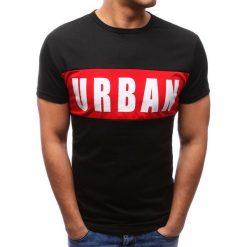 T-shirty męskie z nadrukiem: T-shirt męski z nadrukiem czarny (rx2701)