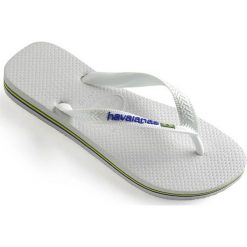 Havaianas - Japonki. Białe klapki damskie Havaianas, bez wzorów, z materiału, bez obcasa, na obcasie. W wyprzedaży za 49,90 zł.