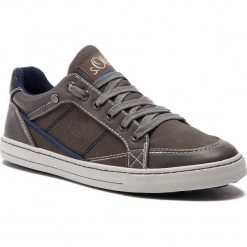 Tenisówki S.OLIVER - 5-13603-21 Grey 200. Szare tenisówki męskie S.Oliver, z gumy. W wyprzedaży za 139,00 zł.