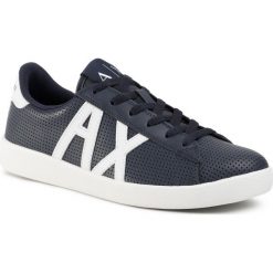 Sneakersy ARMANI EXCHANGE - XUX016 XCC60 A138 Navy/Opt White. Niebieskie sneakersy męskie Armani Exchange, na co dzień, bez wzorów, ze skóry ekologicznej, bez zapięcia. Za 559,00 zł.