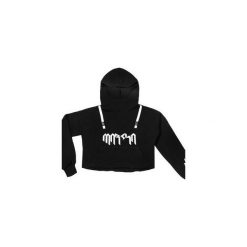 SHORT BLACK OR WHITE HOODIE. Bluzy damskie Mar.ska. Za 180,00 zł.