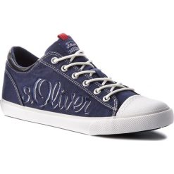 Trampki S.OLIVER - 5-13619-20 Navy 805. Niebieskie trampki męskie S.Oliver, na co dzień, bez wzorów, z gumy, klasyczne, bez zapięcia. W wyprzedaży za 139,00 zł.