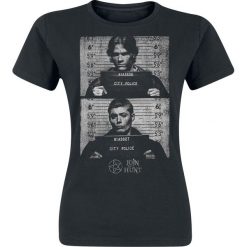 Bluzki damskie: Supernatural Sam & Dean Mug Shots Koszulka damska czarny
