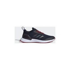 Buty do biegania Dziecko adidas RapidaRun X KNIT J. Niebieskie trampki dziewczęce Adidas, bez zapięcia. Za 249,00 zł.