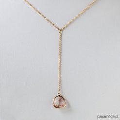 Naszyjnik Peach Long Spin. Pomarańczowe naszyjniki damskie Pakamera, z brązu. Za 65,00 zł.