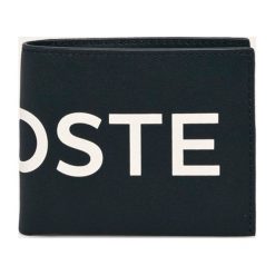 Lacoste - Portfel. Niebieskie portfele męskie Lacoste, bez wzorów, z materiału. W wyprzedaży za 269,90 zł.