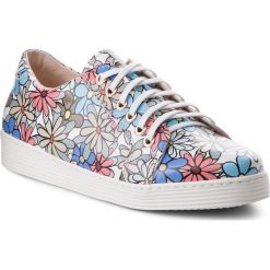 Sneakersy OLEKSY - 2317/D25 Kolorowy. Szare półbuty damskie marki Oleksy, na co dzień, bez wzorów, ze skóry, bez obcasa, na płaskiej podeszwie, bez zapięcia. W wyprzedaży za 199,00 zł.