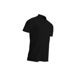 Koszulka polo do golfa 500 męska. Czarne koszulki męskie INESIS, xl, bez wzorów, z bawełny, z krótkim rękawem. Za 29,99 zł.