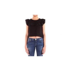 T-shirty z krótkim rękawem Fracomina FR19SM302. Czarne t-shirty damskie Fracomina, s, bez wzorów, bez kołnierzyka. Za 138,46 zł.