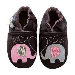 Buciki niemowlęce: Skórzane buty niemowlęce „Elephant Kiss” w kolorze brązowym