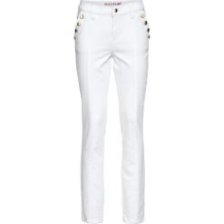 Spodnie ze stretchem SKINNY bonprix biały. Białe spodnie damskie bonprix. Za 79,99 zł.