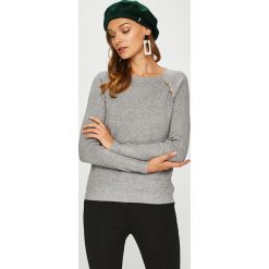 Answear - Sweter. Szare swetry klasyczne damskie marki ANSWEAR, l, z dzianiny, z dekoltem w łódkę. W wyprzedaży za 99,90 zł.