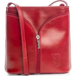 Torebki klasyczne damskie: Skórzana torebka w kolorze czerwonym – 18 x 19 x 7 cm