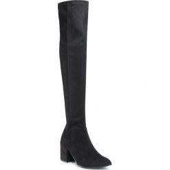 Muszkieterki STEVE MADDEN - Jacey SM11001230-04001-039 Black Micro. Czarne kozaki damskie Steve Madden, z materiału, bez obcasa, bez zapięcia. Za 539,00 zł.