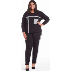 Czarny komplet bluzka i spodnie OVERSIZE PLUS SIZE JESIEŃ. Czarne bluzki damskie Moda Size Plus Iwanek, s, z bawełny. Za 225,00 zł.