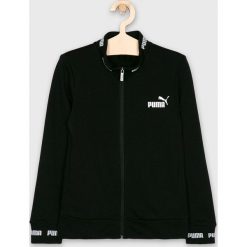 Puma - Bluza dziecięca 140-176 cm. Czarne bluzy dziewczęce Puma, bez wzorów, z bawełny, bez kaptura. Za 159,90 zł.