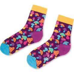 Skarpetki damskie: Skarpety Wysokie Unisex HAPPY SOCKS - SHR1001-5000 Fioletowy Kolorowy