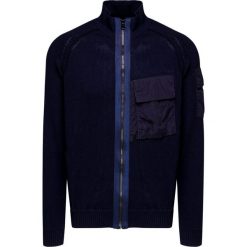 Sweter C.P. COMPANY COTTON MIXED. Niebieskie swetry męskie CP Company, na lato, bez wzorów, z bawełny, z kontrastowym kołnierzykiem, bez kaptura. Za 1270,00 zł.
