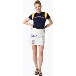 Calvin Klein Jeans - Spódnica damska, biały. Białe spódniczki damskie Calvin Klein Jeans, z aplikacjami, z jeansu. Za 479,95 zł.