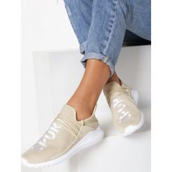 Beżowe Buty Sportowe Entien. Brązowe buty sportowe damskie Born2be, bez wzorów, sportowe. W wyprzedaży za 49,99 zł.