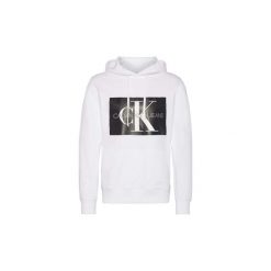 Bluzy Calvin Klein Jeans J30J307745 MONOGRAM BOX LOGO. Białe bluzy męskie Calvin Klein Jeans, xl, bez wzorów, z jeansu, bez kołnierzyka, bez rękawów, bez kaptura. Za 355,49 zł.