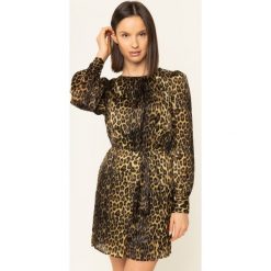 Sukienka codzienna The Kooples FROB19143K. Pomarańczowe sukienki damskie The Kooples, na co dzień, bez wzorów, z jedwabiu, bez kołnierzyka, bez rękawów, proste. W wyprzedaży za 849,00 zł.