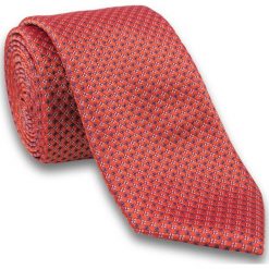 Elegancki, Lśniący Krawat Męski w Drobny Rzucik -6,5cm- Chattier, Łososiowy KRCH0901. Różowe krawaty męskie Chattier, bez wzorów, z tkaniny, eleganckie. Za 39,00 zł.