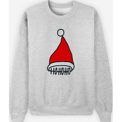 Bluza "Ho Ho Ho" w kolorze szarym. Szare bluzy damskie Wooop, m, z nadrukiem, z okrągłym kołnierzem. W wyprzedaży za 89,95 zł.