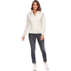 Kurtka puchowa w kolorze kremowym. Białe kurtki damskie Snowie Collection, xxl, bez wzorów, z puchu, bez kaptura. W wyprzedaży za 179,95 zł.