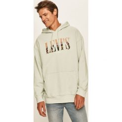 Levi's - Bluza. Zielone bluzy męskie Levi's®, s, z nadrukiem, z bawełny, z kapturem, bez rękawów, z kapturem. Za 329,90 zł.