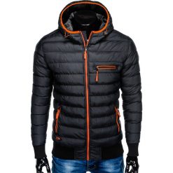 KURTKA MĘSKA ZIMOWA PIKOWANA C353 - CZARNA. Czarne kurtki męskie marki Ombre Clothing, na zimę, m, z nylonu. Za 129,00 zł.