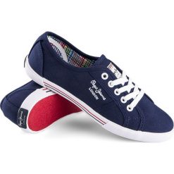 Trampki Pepe Jeans Aberlady Basic Blue. Niebieskie trampki i tenisówki damskie Pepe Jeans, bez wzorów, z jeansu, bez zapięcia. Za 139,00 zł.