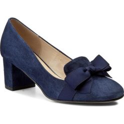 Półbuty SAGAN - 2839 Granat Welur. Niebieskie półbuty damskie Sagan, z aplikacjami, z weluru, eleganckie, bez obcasa, na obcasie, bez zapięcia. Za 249,00 zł.