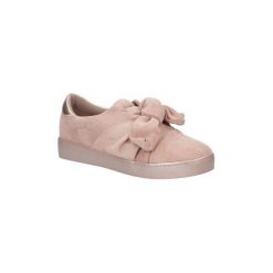 Półbuty damskie: Buty Casu Różowe półbuty slip on z kokardą A-158