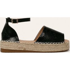 Answear - Espadryle Zone 3. Czarne espadryle damskie ANSWEAR, bez wzorów, z gumy, bez obcasa, na obcasie. W wyprzedaży za 99,90 zł.
