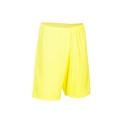 Spodenki Do Koszykówki Unisex Dla Początkujących Sh100 Żółte. Żółte spodenki i szorty męskie marki TARMAK, s, bez wzorów, z poliesteru. Za 24,99 zł.