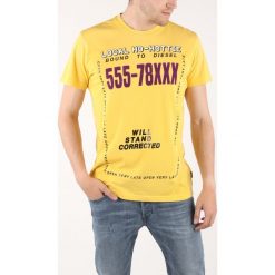 Diesel T-Diego-Di Koszulka Żółty. Żółte podkoszulki męskie Diesel, xl, z nadrukiem, z bawełny, krótkie. Za 326,95 zł.
