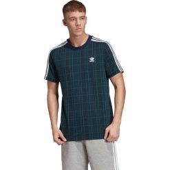 Adidas Originals Tartan Koszulka Niebieski. Niebieskie podkoszulki męskie adidas Originals, s, w kratkę, z bawełny, bez kołnierzyka, krótkie. Za 163,95 zł.
