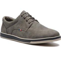 Półbuty LANETTI MYL8061-1. Szare półbuty męskie Lanetti, bez wzorów, z materiału, bez zapięcia. Za 119,99 zł.