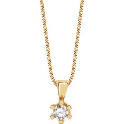 Wyjątkowy Wisiorek Złoty - złoto żółte 585, Brylant 0,15ct. Żółte łańcuszki męskie marki W.KRUK, złote. Za 2090,00 zł.