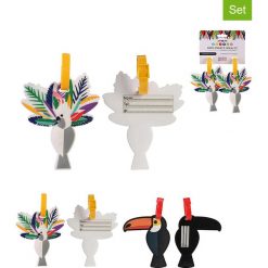 Zawieszki (2 szt.) w kolorze biało-czarnym na walizki - 13 x 11 cm. Czarne walizki Happy Summer - Outdoor & Deco, bez wzorów, z tworzywa sztucznego. W wyprzedaży za 25,95 zł.