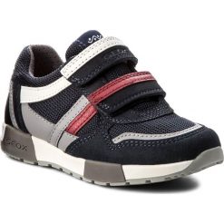 Sneakersy GEOX - J Alfier B. C J826NC 014AF C0661 S Navy/Grey. Niebieskie trampki chłopięce Geox, bez wzorów, ze skóry ekologicznej, na rzepy. W wyprzedaży za 199,00 zł.
