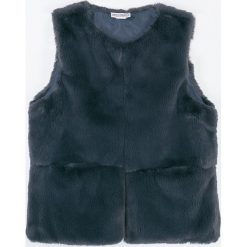 Coccodrillo - Bezrękawnik dziecięcy 128-158 cm. Szare kurtki dziewczęce COCCODRILLO, z haftami, z materiału, bez kaptura. Za 109,90 zł.