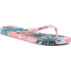 Japonki IPANEMA - I Love Sun Fem 26427 Pink/Pink/Green 23429. Różowe klapki damskie Ipanema, bez wzorów, z tworzywa sztucznego, bez obcasa. Za 79,99 zł.