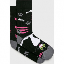 Nanushki - Skarpetki The Great Catsby. Czarne skarpetki damskie Nanushki, z bawełny. Za 24,90 zł.