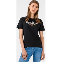 Pepe Jeans Brioni Koszulka Czarny. Czarne koszulki damskie Pepe Jeans, xl, bez wzorów, z bawełny, bez kołnierzyka. Za 206,95 zł.