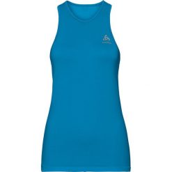 Top "Zeroweight" w kolorze niebieskim do biegania. Niebieskie topy damskie Odlo Women, xs, bez wzorów, ze skóry, z okrągłym kołnierzem. W wyprzedaży za 85,95 zł.