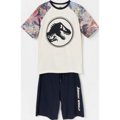 Bawełniana piżama Jurassic Park -. Piżamy męskie Reserved, bez wzorów, z bawełny, bez rękawów. Za 49,99 zł.