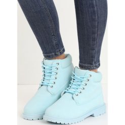 Błękitne Traperki Untoward. Niebieskie buty zimowe damskie Born2be, na obcasie. Za 79,99 zł.
